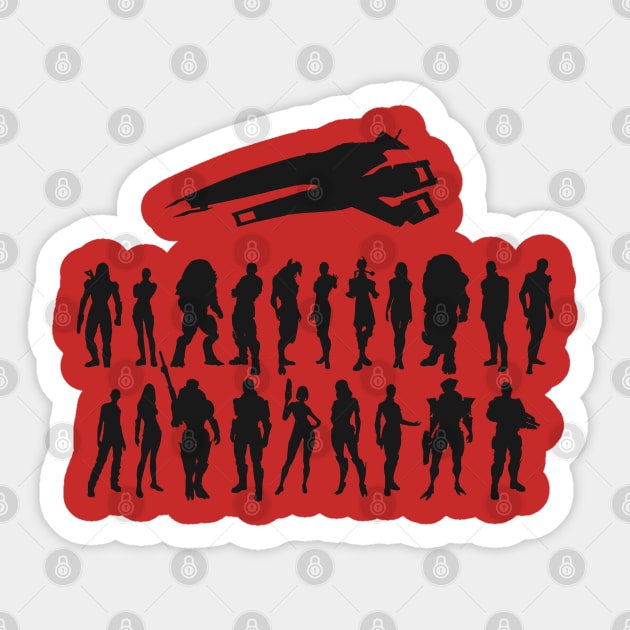 Squad Mates Sticker by William Henry Design